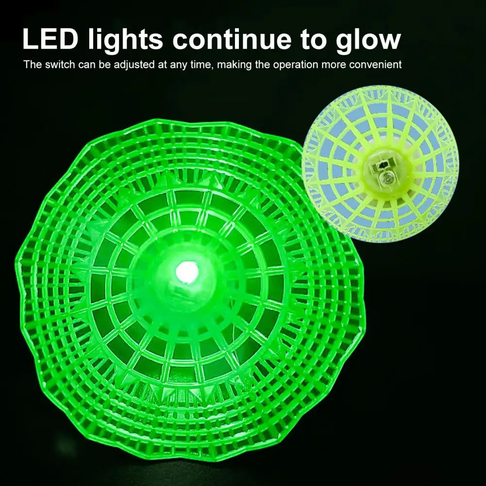 Juego de bolas de bádminton luminosas para adultos, 3/6 piezas, 10x4cm, batería de botón integrada, volantes LED, actividad deportiva al aire libre