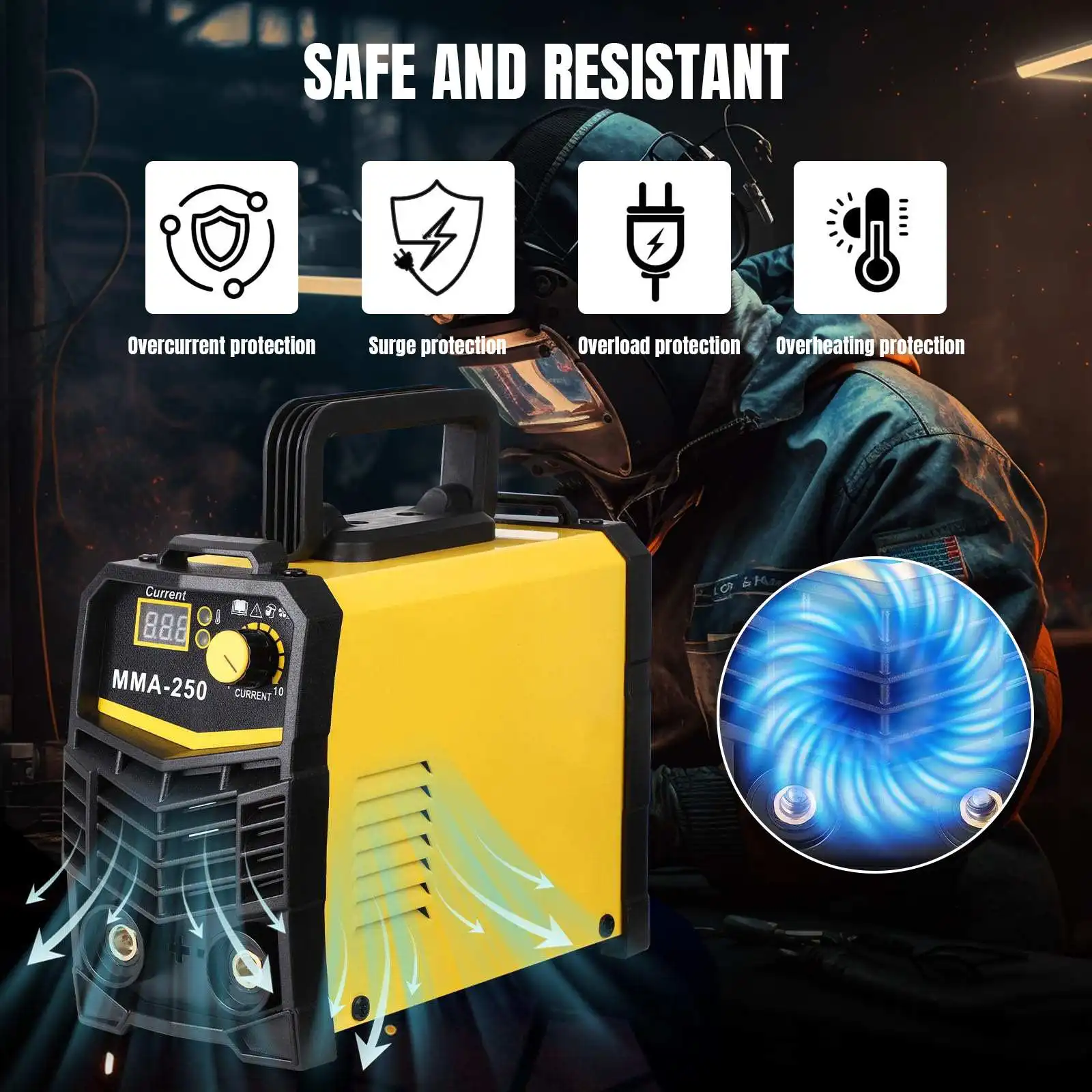 250A آلة لحام القطب آلة لحام القطب آلة لحام للعاكس أقطاب كهربائية العاكس قوس لحام كاتب الجهاز #6