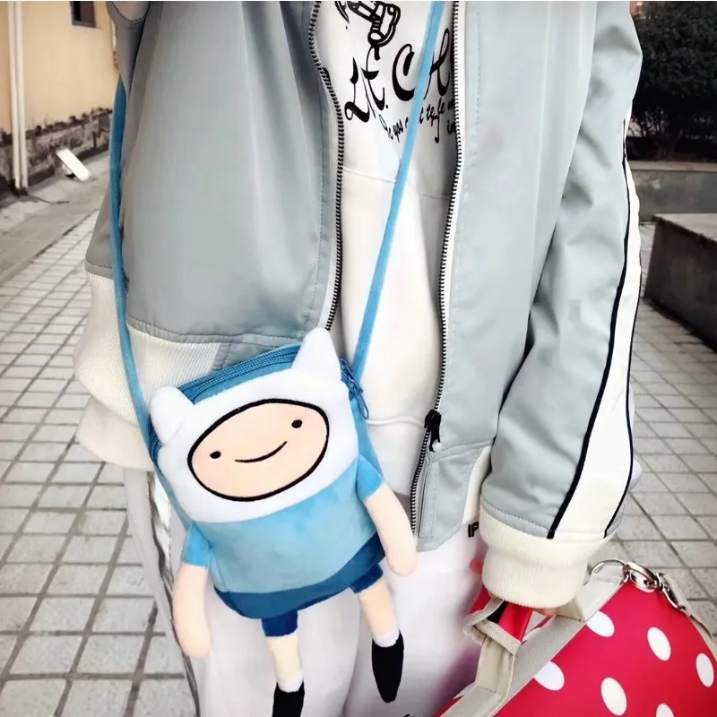 Modna pluszowa torba crossbody z motywem anime, idealna na podróże i przygodę, z kreskówkową lalką, na telefon komórkowy i jako portmonetka.