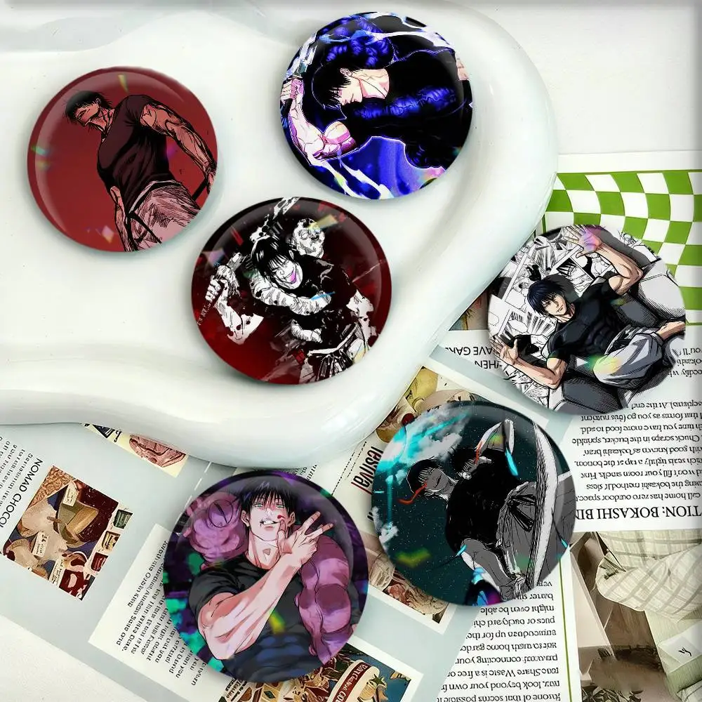 

Toji Fushiguro Jujutsu Kaisen Badges 25 32 44 58 75 mm Round Fans Collect Friends Gifts Brooch Souvenir