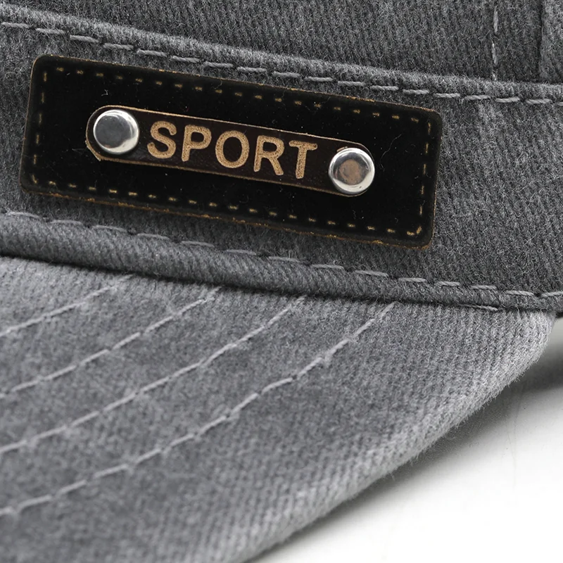 Classic brand Vintage Flat Top Mens Washed Caps And Hat Adjustable Fitted Thicker Cap Summer Military Hats For Men Fishing