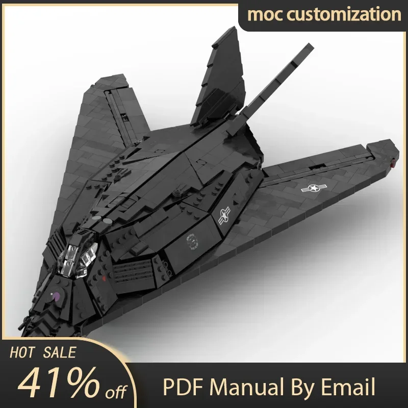 

1134pcs Moc Star Battle F-117 Nighthawk Fighter Model Building Blocks Bricks Diy Creative Assembly Educational Toy Gift