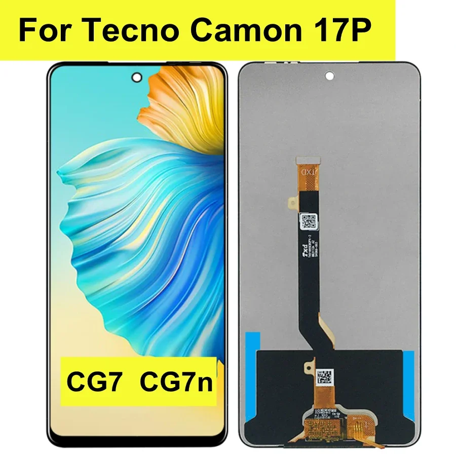 

6,8 "для TECNO CAMON 17P CG7 cg7n ЖК-экран сенсорный датчик дигитайзер панель в сборе для Tecno Camon 17P ЖК-дисплей