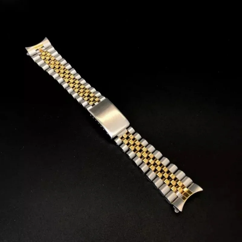 18mm 19mm 20mm Aço Inoxidável Jubileu Vintage Watch Band Pulseira Pulseira Pulseira Pulseira Para Rolex DATEJUST Dive Watch