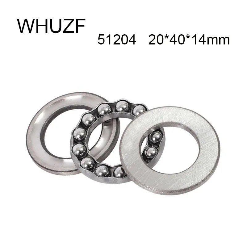 

WHUZF Free Shipping 2/5/10pcs 51204 Planar Thrust Bearing 20*40*14 mm ABEC-3 Axial 51204 Ball Bearings 8204