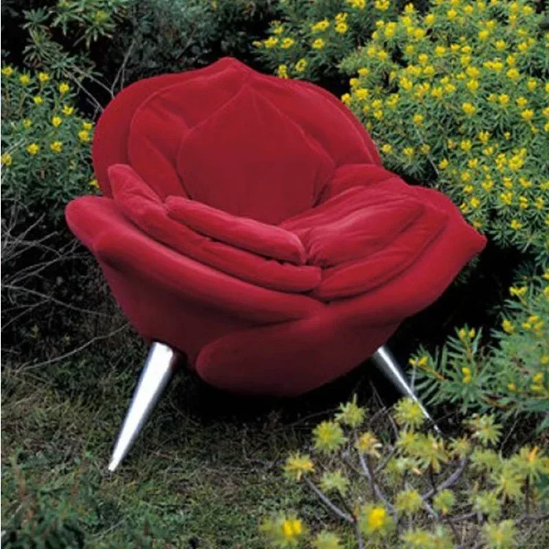 Modern Fashion Couch Simple Single Leisure Chair Light Luxury Creative Net Red Rose Petal Chair