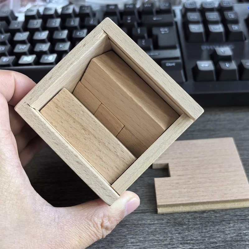 Boîte de puzzle en bois pour adultes et enfants, Placement Oblique de blocs, casse-tête, Test logique intelligent, jouets éducatifs