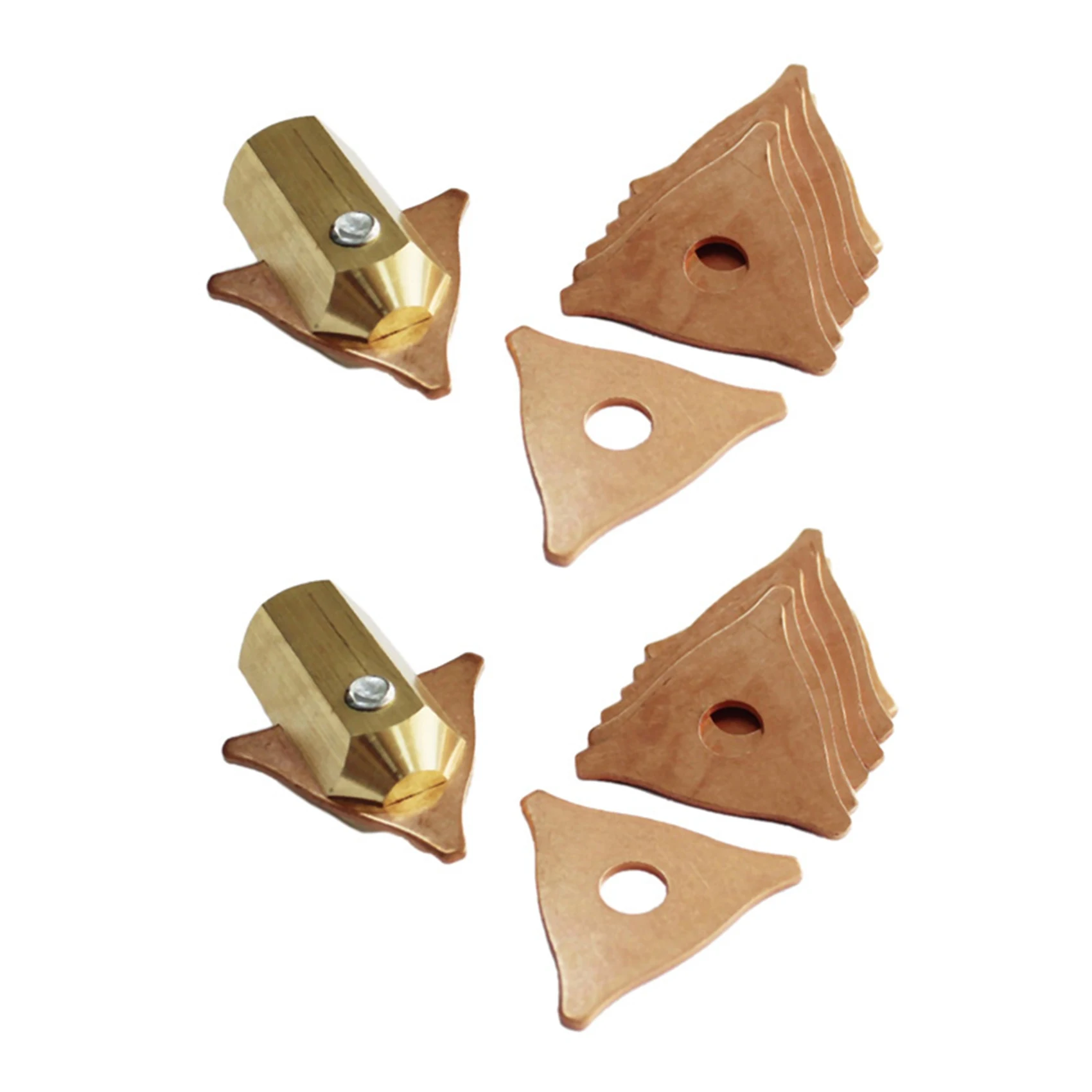 Zestaw podkładek trójkątnych AA81-2X do zaciskarki trójkątnej, trójramiennego wyciągacza wgnieceń, elektrody, systemu wyciągania wgnieceń, zgrzewarek do szpilek.