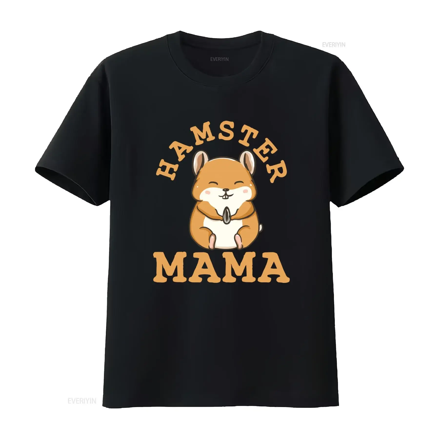 Hamster Mama Mom Lover T shirt Cute Cartoon Design for Enthusiasts vintage Washed designer clothes homme Soft graphic Versatile