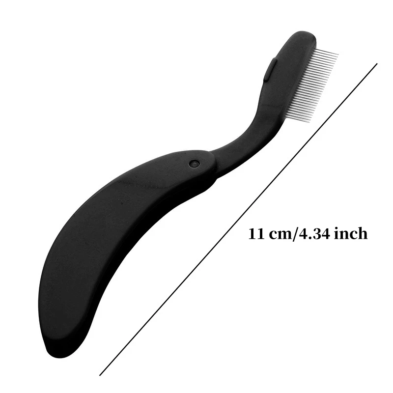 1PC Folding Eyelash Curler Comb Lash Separator Mascara Lift Curl Metal Brush Mini Eyebrow Comb Makeup Tool