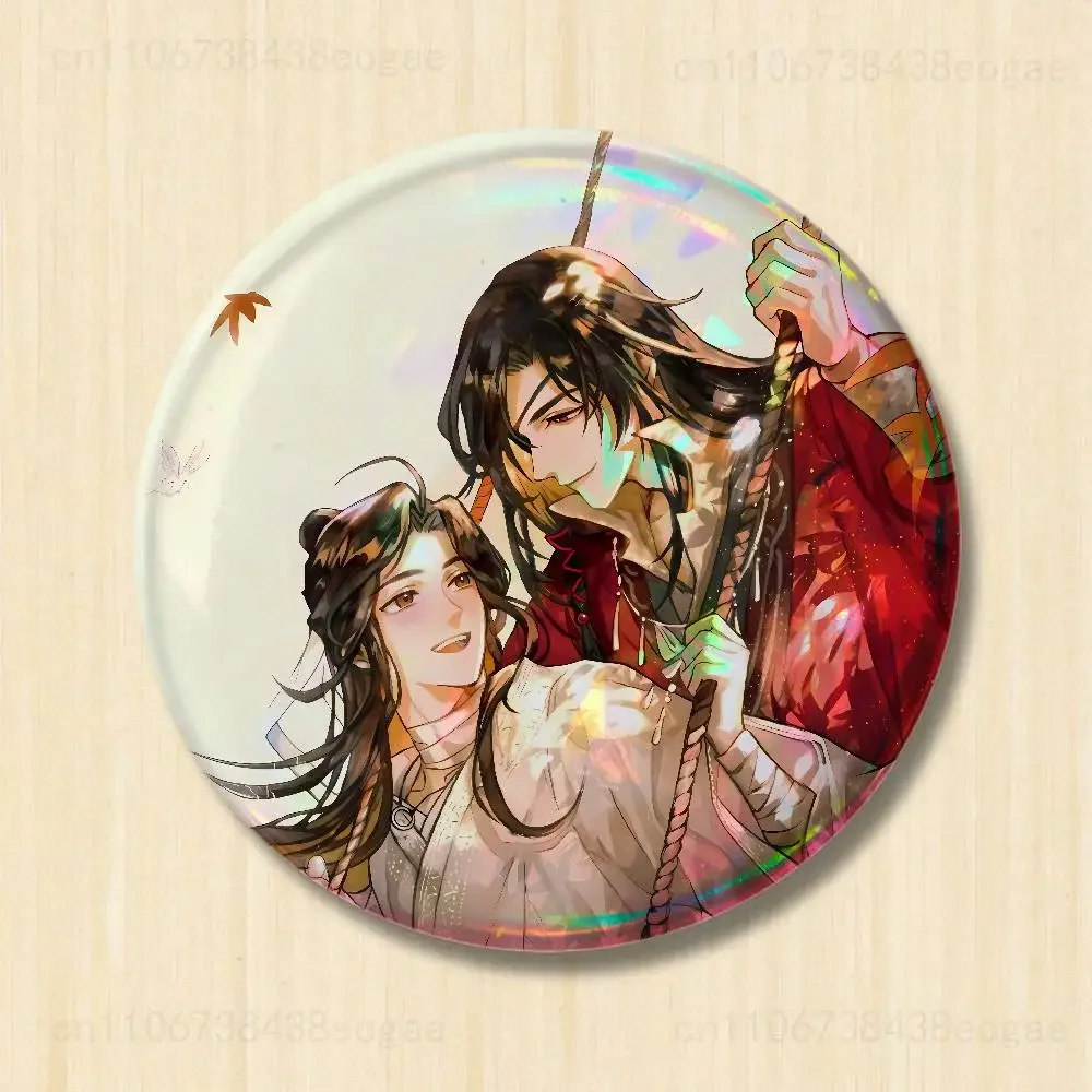 H-Heaven Officials Blessing Brooches Creative Round Badge Gifts Pins 25/32/44/58/75mm
