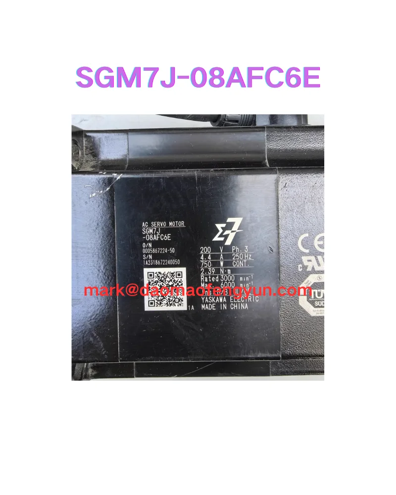 SGM7J-08AFC6E Б/у серводвигатель протестирован в порядке SGM7J-08AFC6E Б/у серводвигатель протестирован в порядке