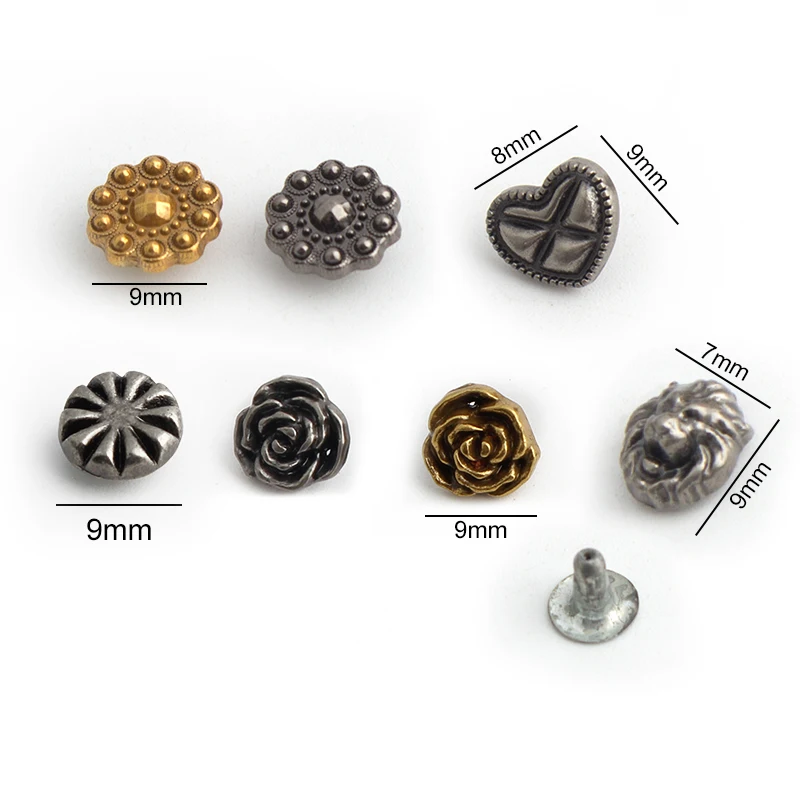 10-200pcs Metal Single Cap Rivets Studs Round Rivet for Leather Craft Hat Garments Sewing Flowers Nail Bag Decorate Accessories