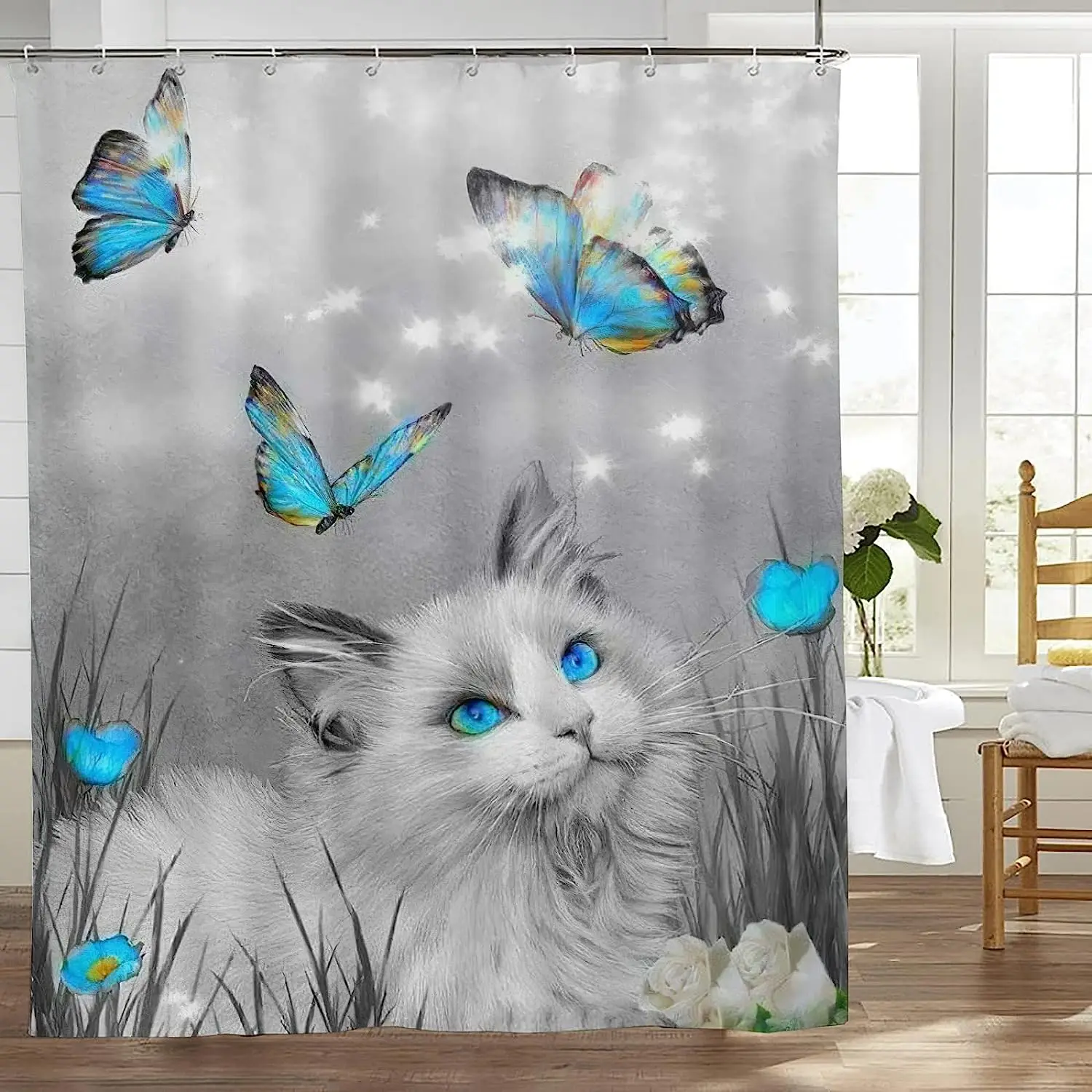 

Halloween Pumpkins Shower Curtains Set Cute Cartoon Skull Witch Moon Holiday Children Bathroom Decoration Bath Screen With Hooks