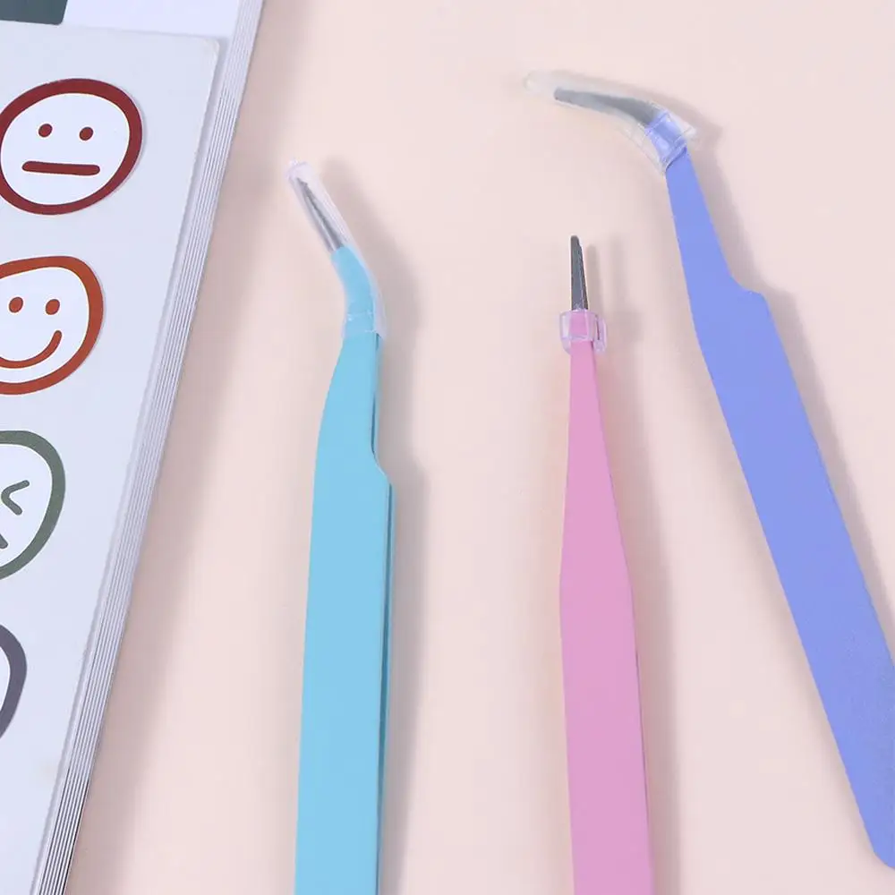 

Tape Picking Tool Notebook Accessorise Tape Sticker Tool Stainless Steel Nipper Nail Tweezers Tweezers Macaron Color