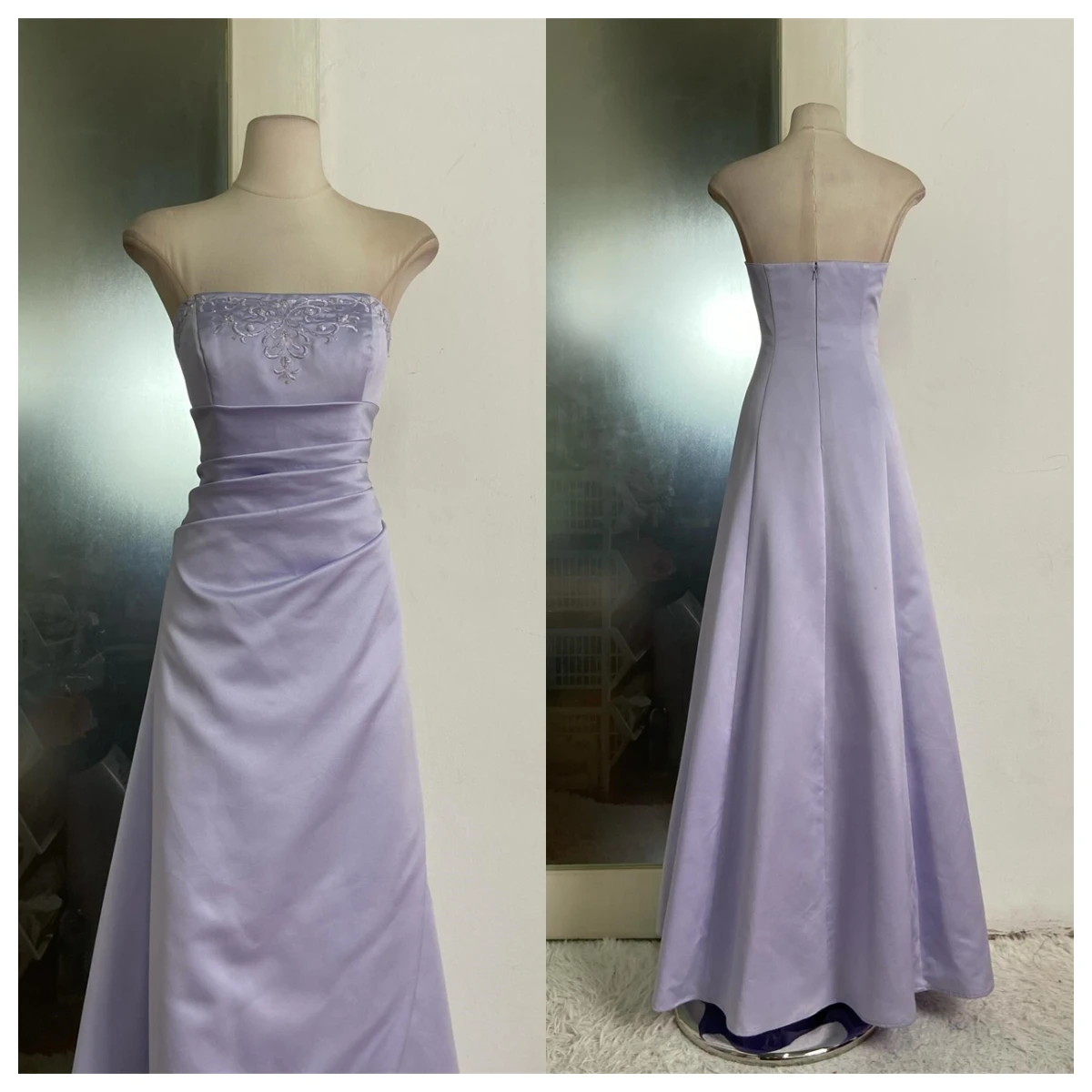 

Современное светло-фиолетовое вечернее платье из джерси по индивидуальному заказу, без бретелек, без рукавов, платья знаменитостей, платья на заказ, на молнии сзади