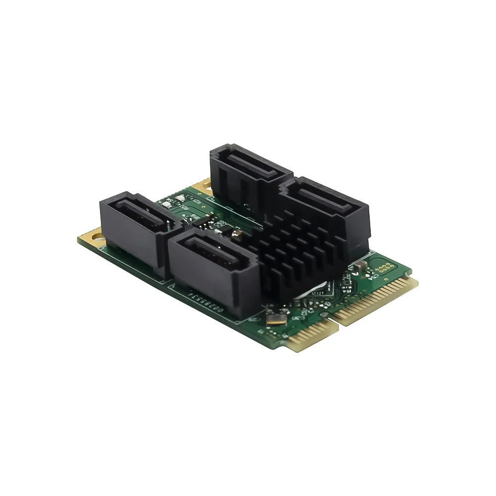 MINI PCI-E to 4-port SATA3.0 expansion card, Black Synology mini PCIe adapter, solid-state drive 9215