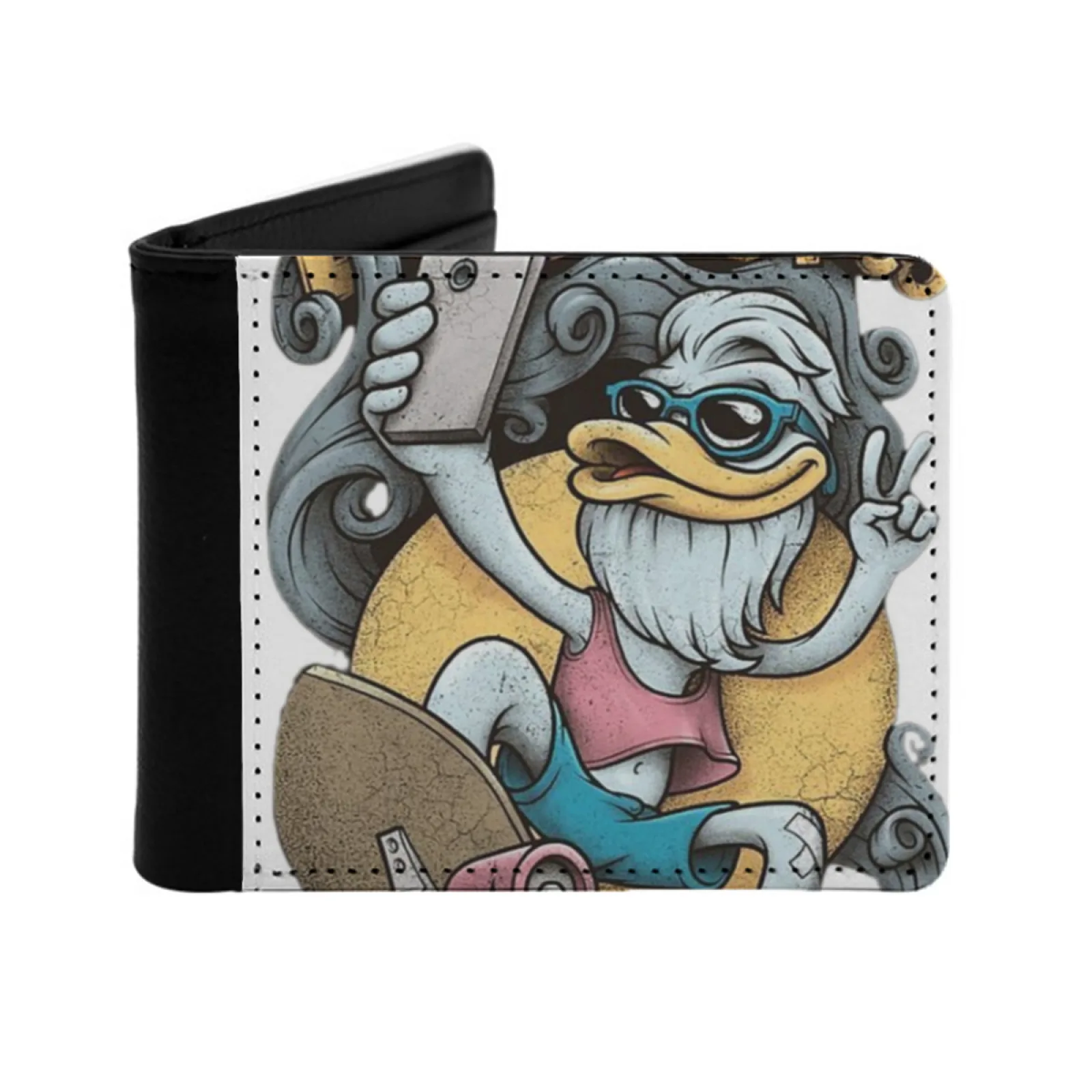 

Duck Tales Мужчины Женщины Кошелек из искусственной кожи Кошелек с держателем кредитной карты Короткий кошелек Scrooge Duck Tales Mcduck Duck Cartoon Darkwing