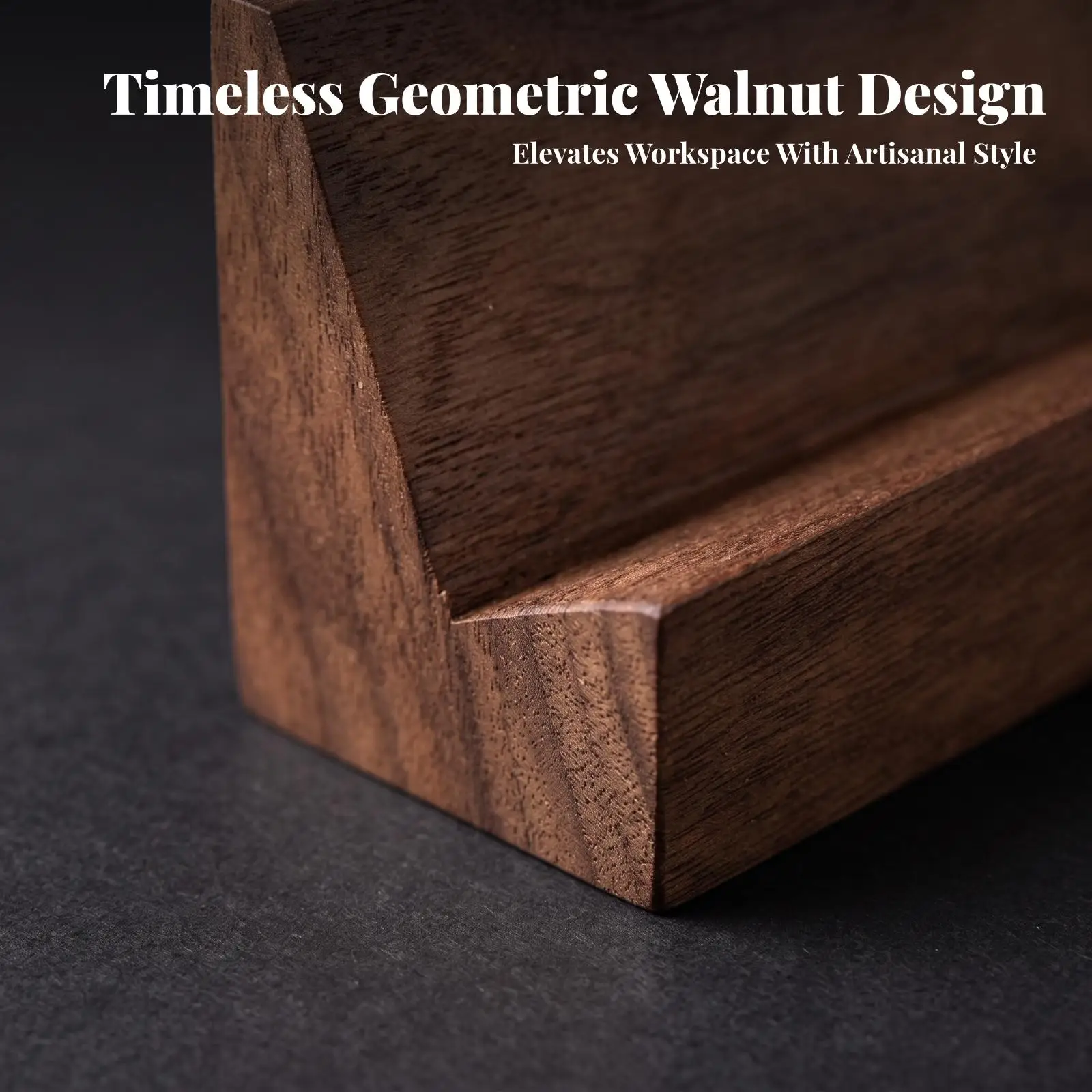 Business Card Holder Desktop Wood Business Card Holder Minimalist Compact for Professionals, Reception Desk, Meeting Room