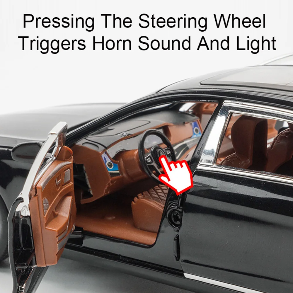 1:24 Scale E-Class E300L GLE350 Car Model Toy Diecast Metal Sound Light Pull Back Vehicles Models Collection Kids Boys Gifts