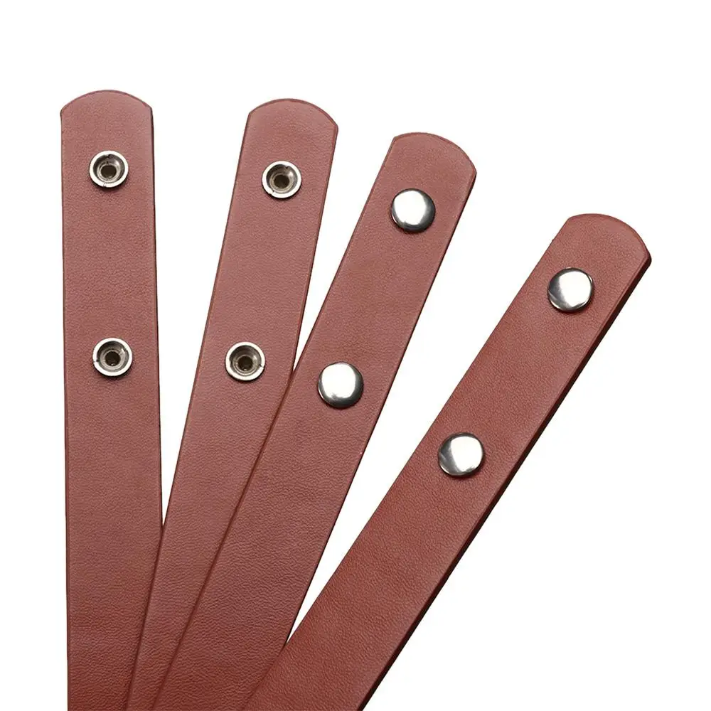 1 Pair Detachable PU Leather Handle Shoulder Bag Belt DIY Replacement Accessories Handbag Band Handle Strap With Rivets