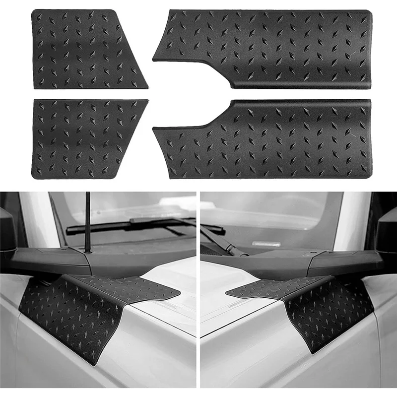 For Ford Bronco 2021 2022 2023 Cowl Body Armor Side Corner Guard Cover Accessories Corner Guard Trim .4PCS Black