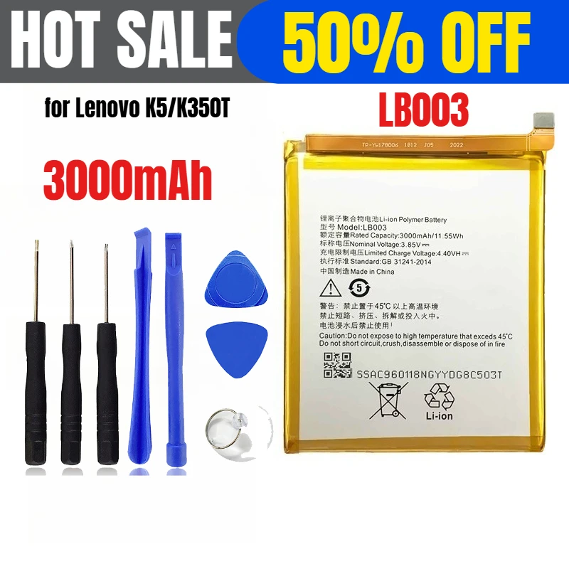 

LB003 3000mah for Lenovo K5/K350T Mobile Phone Battery High-capacity