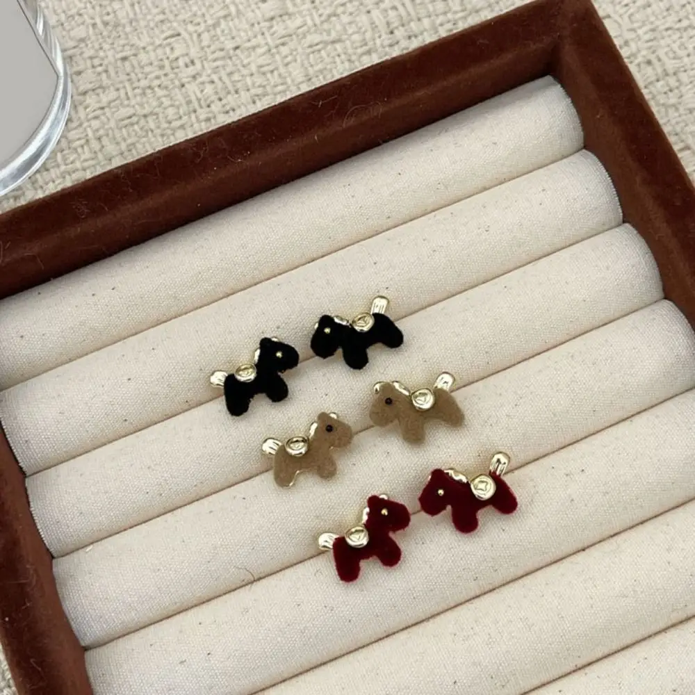 

Good Luck Flocking Velvet Pony Earrings Velvet Pony Cartoon Chinese Horse Stud Earrings Chinese Style Fashion Jewelry