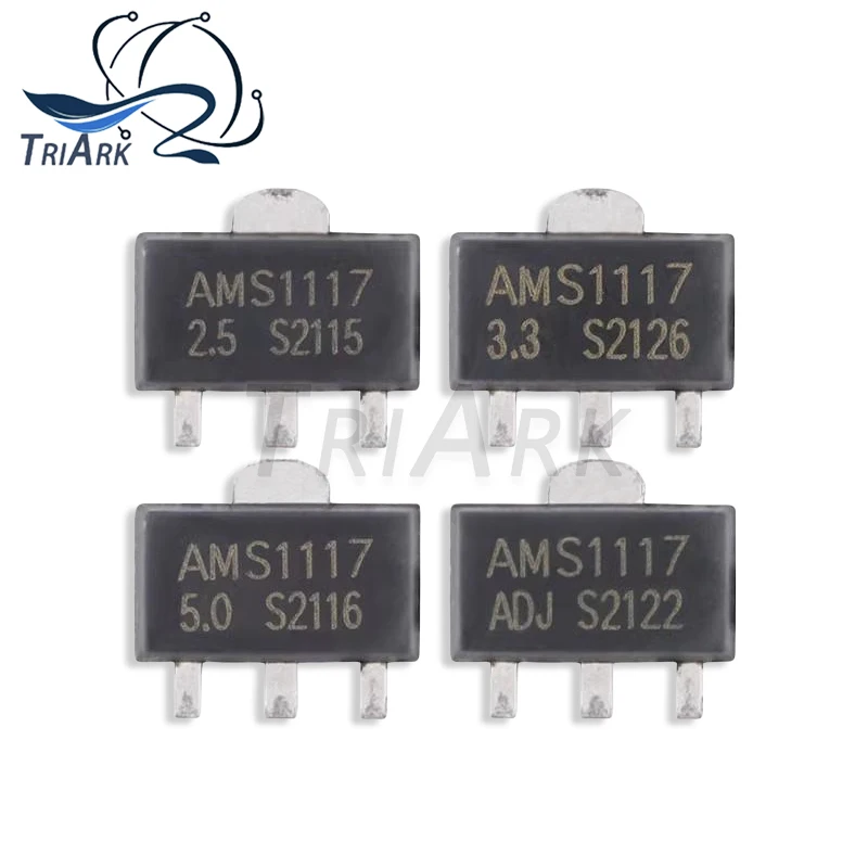 20PCS AMS1117 series SOT-89 AMS1117-5.0 AMS1117-3.3 AMS1117-ADJ AMS1117-1.8 AMS1117-1.2 AMS1117-2.5 AMS1117-1.5 SOT89