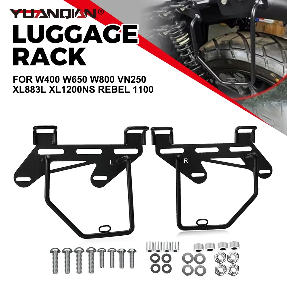 

For Honda Rebel 500 CMX500 Rebel 250 350 1100 Kawasaki W400 W650 W800 VN250 Luggage Racks Saddle Bag Bracket Holder Side Racks