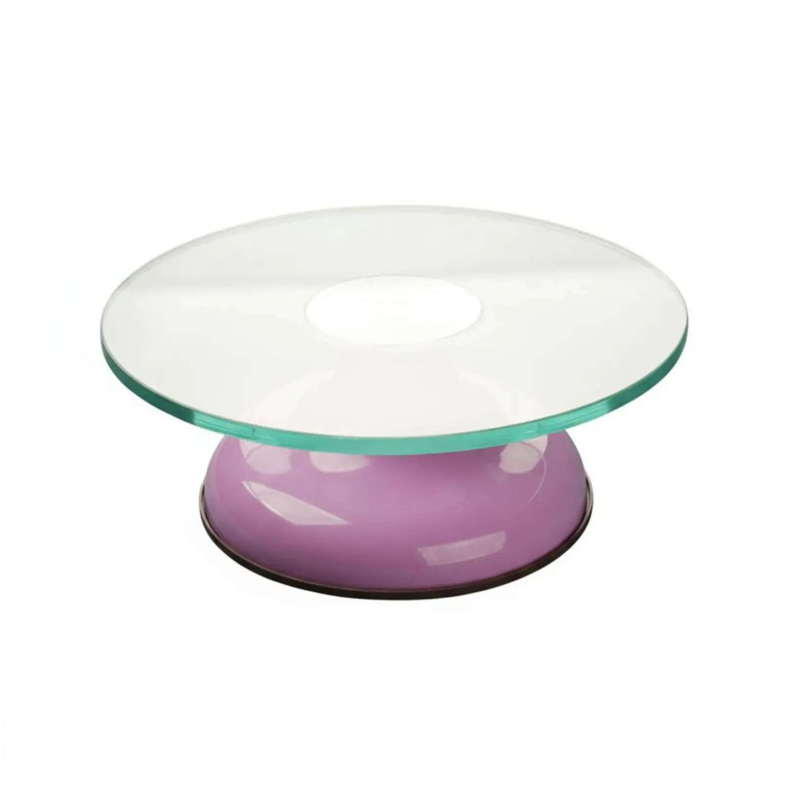 Clear Glass Cake Display Stand Rotating Base for Elegant Dessert Table Centerpiece at Special Events