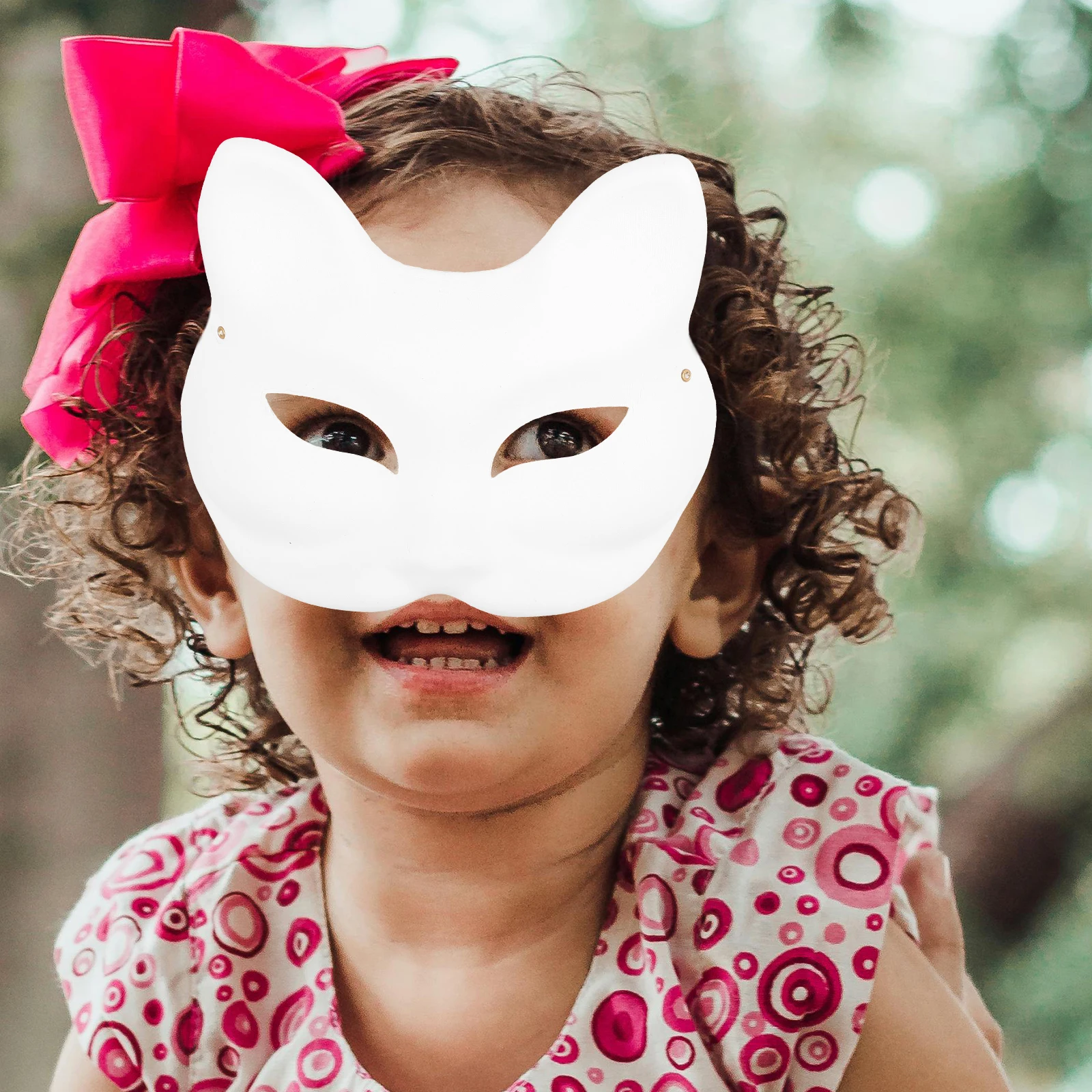 10 قطعة أقنعة اللب فارغة الثعلب DIY بها بنفسك الأبيض كامل رئيس حفلة تنكرية للهالوين غير مصبوغ اليابانية تأثيري اكسسوارات النساء الطرف