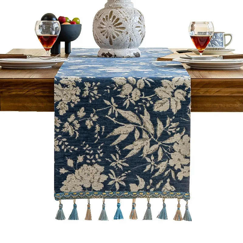 Dining table cloth long cloth decorative TV cabinet coffee cover cloth household flag French retro style