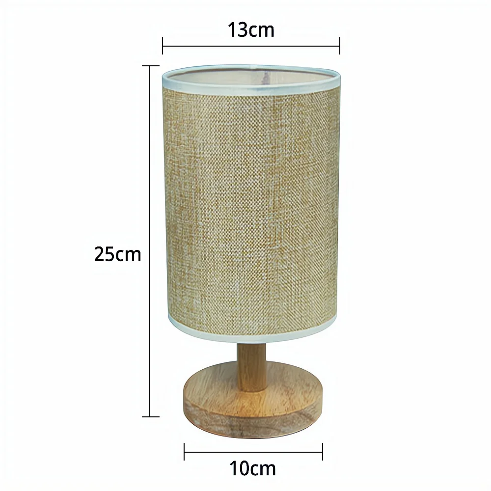 Hessian Solid Wood Decorative Lamp 5V Remote Control Usb Table Desk Bedroom Bedsid Study Home Stay LED Night Light Energy Saving