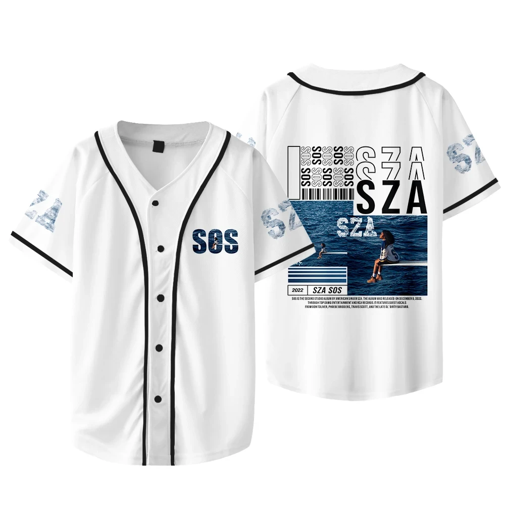 SZA SOS 재킷 앨범 Merch 여성 및 남성 캐주얼 패션 반팔 티 탑 스트리트웨어 셔츠