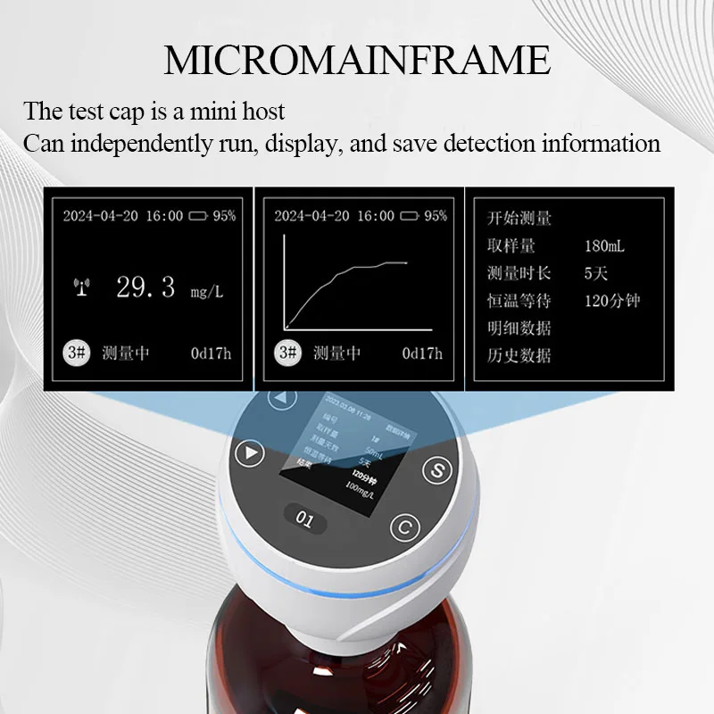 LH-BOD301 BOD5 Tester, Mercury-Free Differential Pressure , 0-4000mg/L, ISO9408  Compliant, OLED Screen, 100 Data Storag