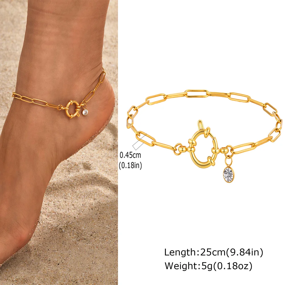 Herz-Fußkettchen aus Edelstahl für Damen, vergoldetes, zartes Fußkettchen-Armband, leichter Luxus-Fußschmuck, Partygeschenke für Mädchen