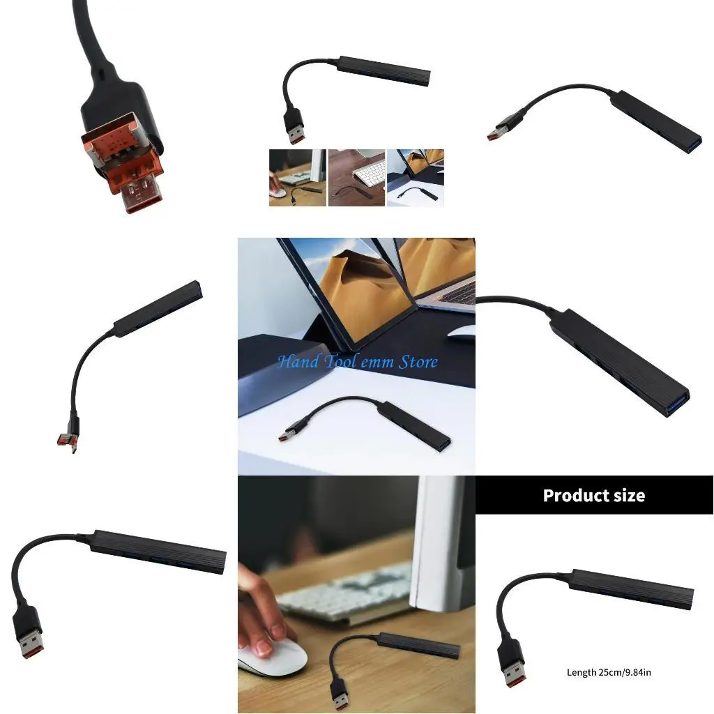 H37F USB C EXTENSÃO USB LONG USB USB C divide 3xusb2.0 1xusb3.0 adaptador USB para telefone para câmera