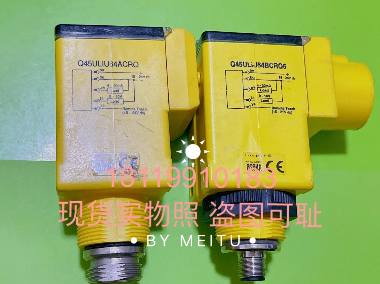 Banner Ultrasonic Sensor Q45ULIU64ACRQ Q45ULIU64BCRQ6 Unpackaged