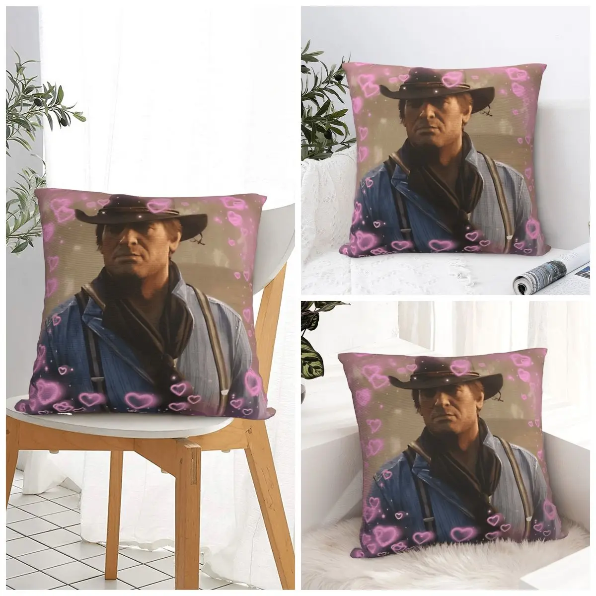 Arthur Morgan Sweet Hearts Pillow Cover Soft Pillow Case Cushion Cover Trendy Design Pillowcases For Office Car Home Decorative