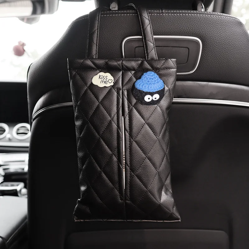 

Cute Cartoon Cloud Doll Car Tissue Box Seat Headrest Leather Paper Tower Holder Auto Interior Organizer Styling Car Accessories
