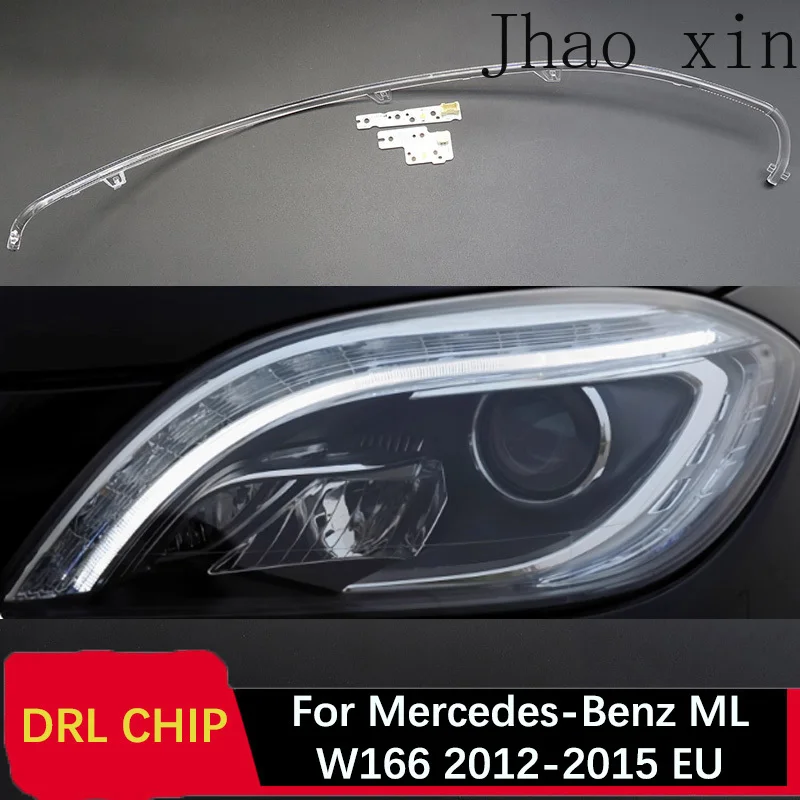 

Circuit Board Car Headlights DRL CHIP Tube for Mercedes-Benz ML166 Ballast White Light 2012-2015 EU Angel Eyes Guide Light Strip