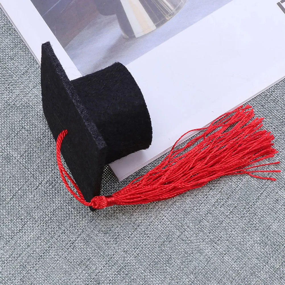

24Pcs Mini Bachelor Cap with Tassel for Cupcakes Bottles Craft DIY Graduation Party Decorations Table Centerpiece Grad 2025
