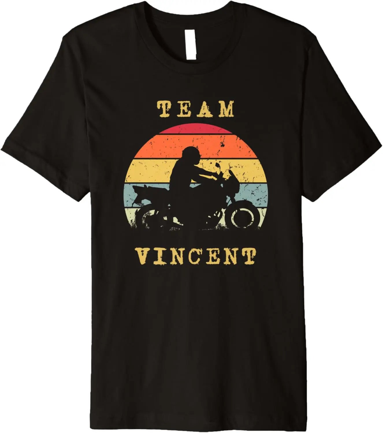 

Fun Vintage Retro Sunset Vincent Motorcycle Biker Rider Premium T-Shirt Motorcycle
