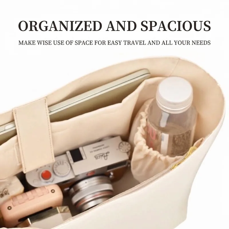 Organizer Insert Compatible with LULU Daily 20L 6.5L Nylon Waterproof Bag Liner with Zip Pocket