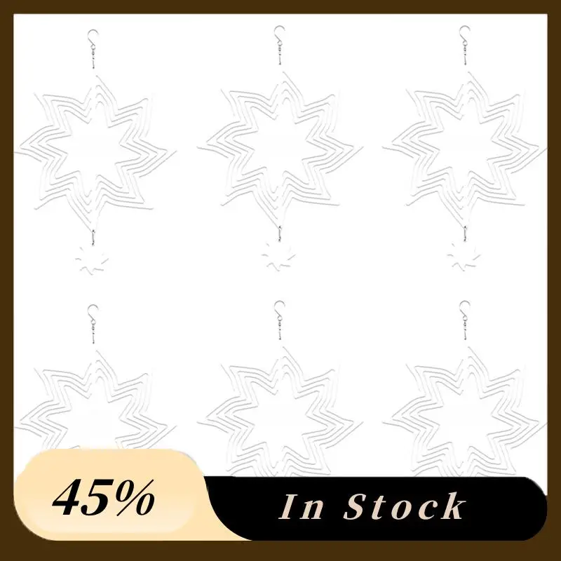 

6 PCS Sublimation Wind Spinner Blanks Wind Spinners 3D Hanging Wind Spinners For Indoor Outdoor Garden Decoration