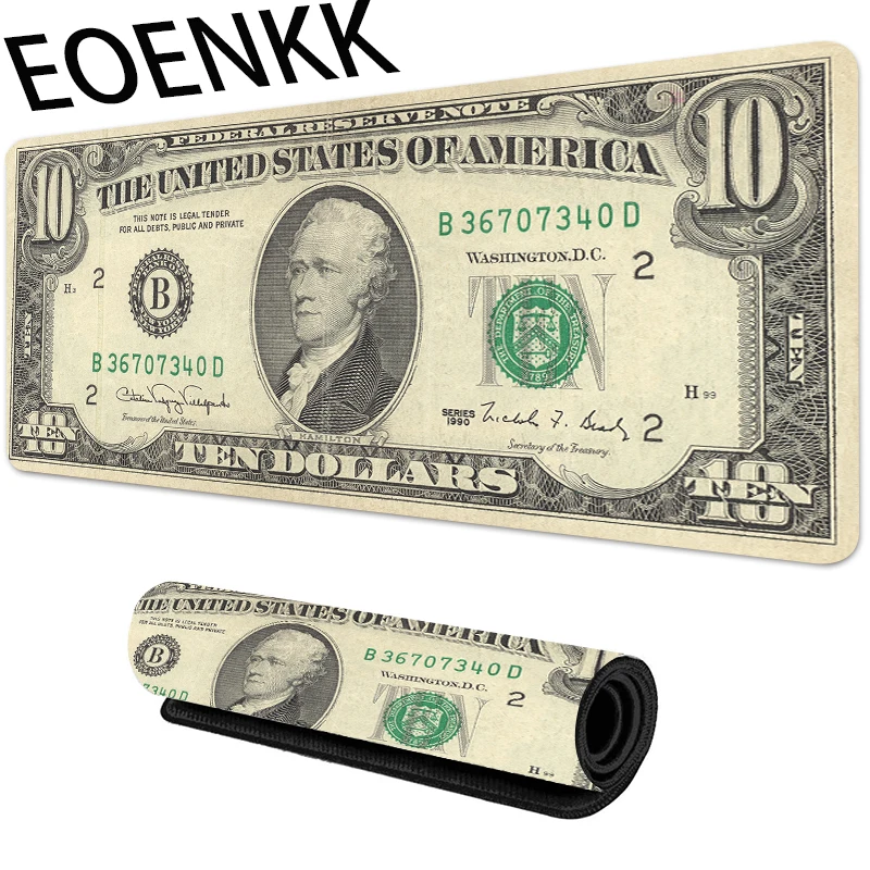 لوحة ماوس كبيرة مضادة للانزلاق من الأوراق النقدية، حواف مخيطة، حصيرة مكتبية لألعاب الكمبيوتر المحمول ​   لوحة المفاتيح