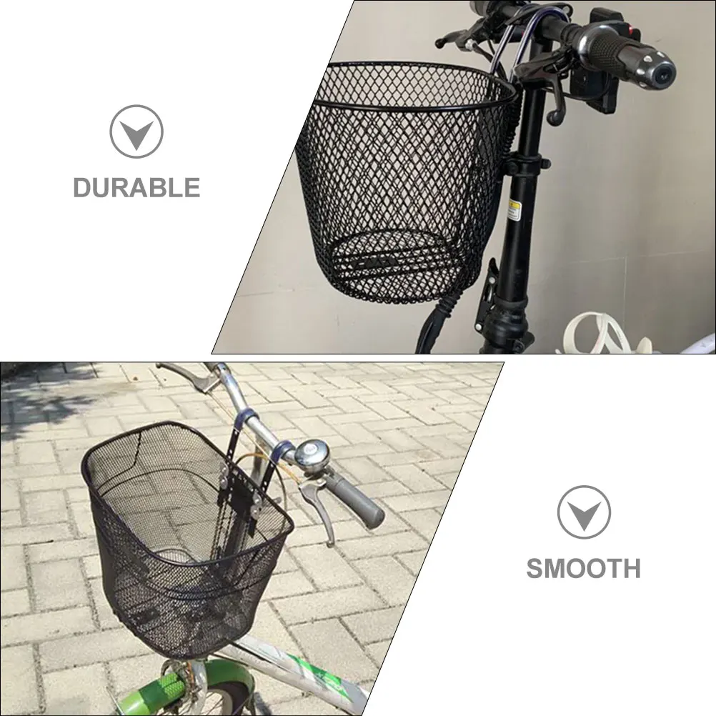 

Sturdy Front Bike Basket Detachable Metal Storage For Kids Scooter Cycling Accessories Corrosion-Resistant Handlebar Container