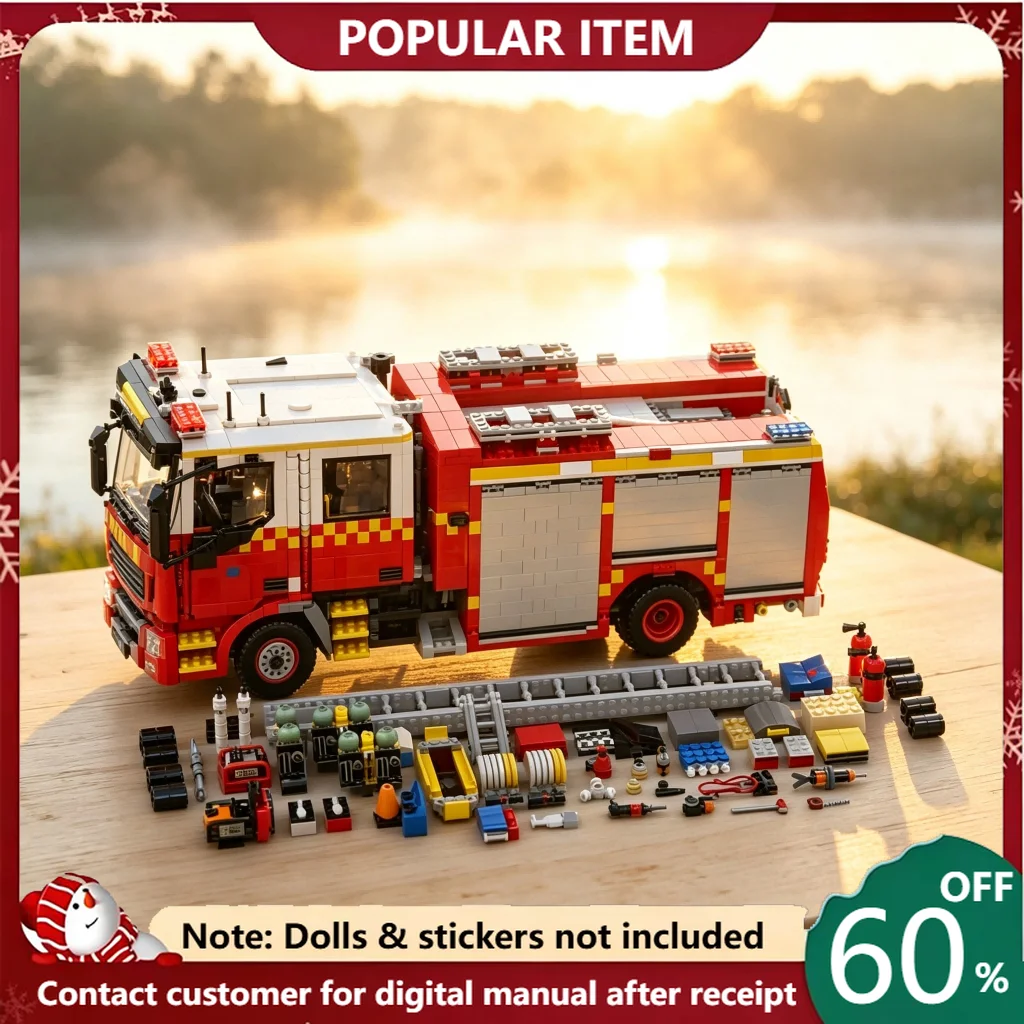 4317PCS MOC Urban Rescue Pumper Fire Truck Building Blocks Emergency Fire Engine Model DIY Assembly Bricks Collectible Toy