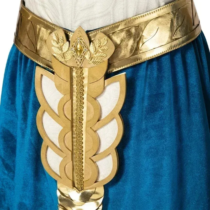 Abito da principessa in velluto blu Zelda Costume cosplay Donna Gonna superiore Completo Set completo e parrucca sono venduti su misura